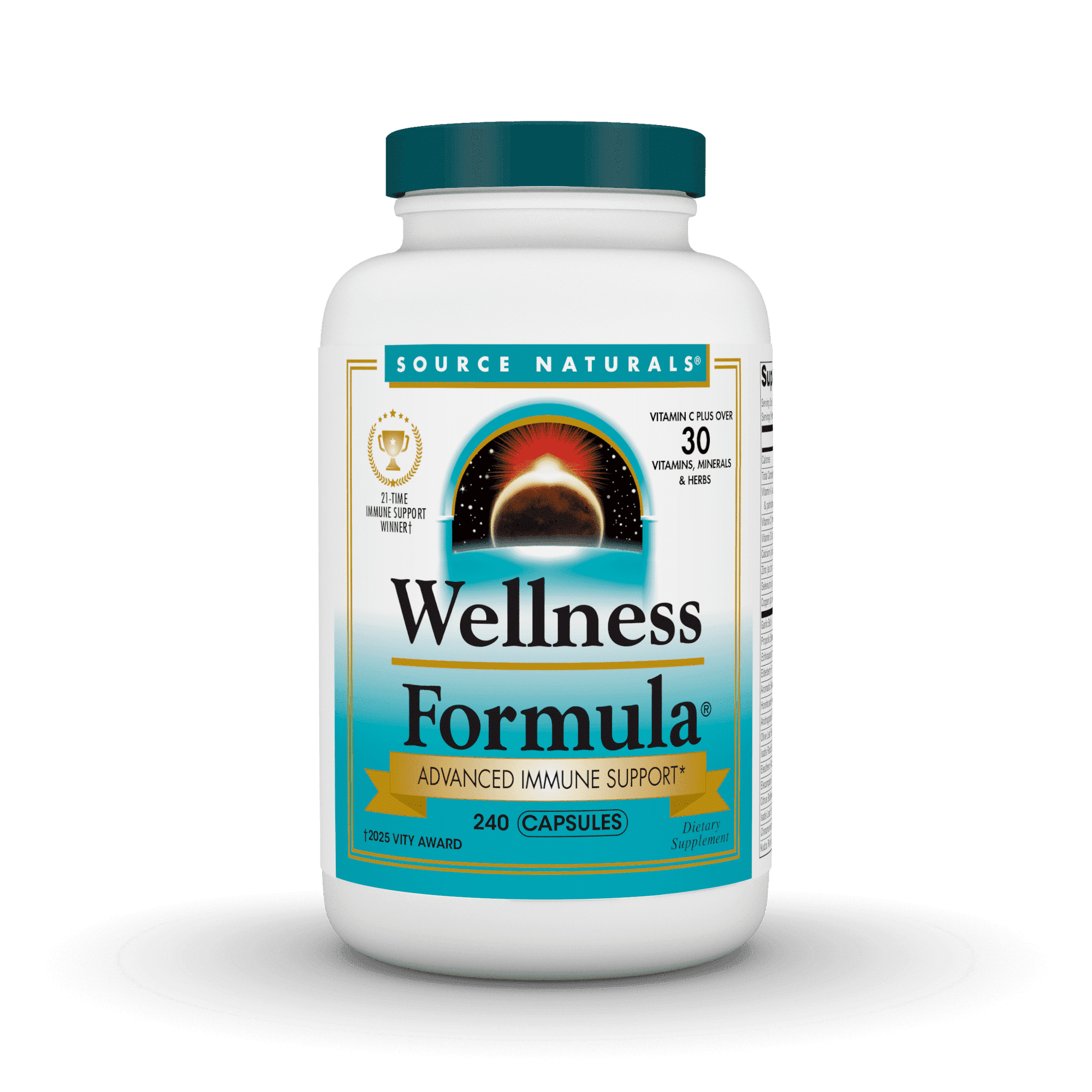 Source Naturals Wellness Formula Bio-Aligned Vitamins & Herbal Defense Advanced Immune Support* - Dietary Supplement & Immunity Booster - 240 Capsules