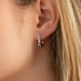 thumbnail image 3 of 15mm Small Twig Pavé Hoop Earrings with Moissanite – Organic Beauty with a Sparkling Twist in 14K White Gold, 3 of 3