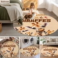 thumbnail image 5 of Round Rugs 6Ft, Giraffe Round Area Rug Washable Indoor Throw Carpet, Red Love Heart Farmhouse Animals Soft Non Slip Circle Rug for Office Cabinet Home Decor Aesthetic, 5 of 8
