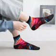 thumbnail image 2 of Fuzoiu Colorful Stone World Print Adult Socks, Crew Moisture-wicking Socks, Unisex Cushion Crew Socks,Casual Sports Ankle Socks, 2 of 7