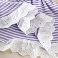 thumbnail image 5 of Xyant Toddler Baby Girl Summer Clothes Infant Sleeveless Tank Top Shirt Shorts Set Infant Striped Ruffles Outfits (Purple,18-24 Months), 5 of 5