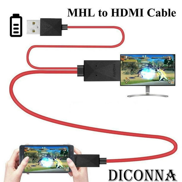 1.8m MHL Micro USB to 4K HDMI HDTV Adapter Cable for 11Pin Micro