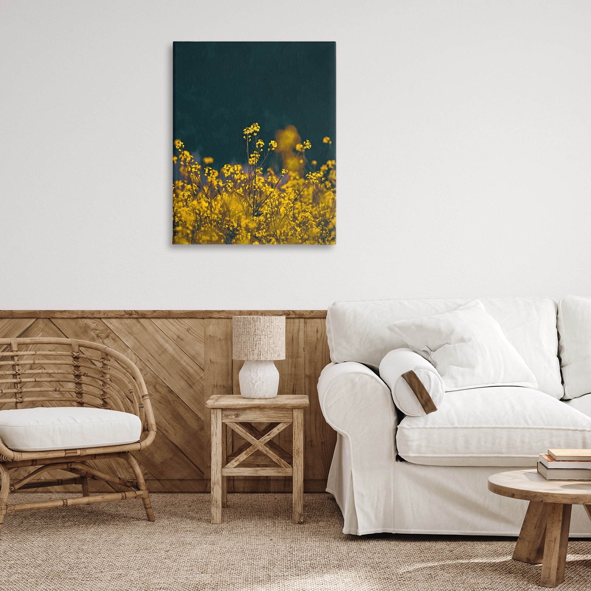 Stupell Industries Marigold Meadow Flowers Plants & Flowers Photography Wrapped Canvas Art Print Wall Art, 30 x 40