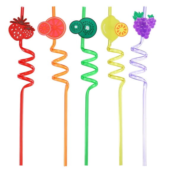 Unique Bargains 5pcs Silly Straws, 265x30mm Crazy Straws for Gift Christmas Birthday Wedding Party Supplies Decoration