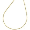 thumbnail image 3 of 10K Yellow Gold 1.10mm Solid Square Italian Box Chain Womens Necklace 18 Inch, 3 of 7