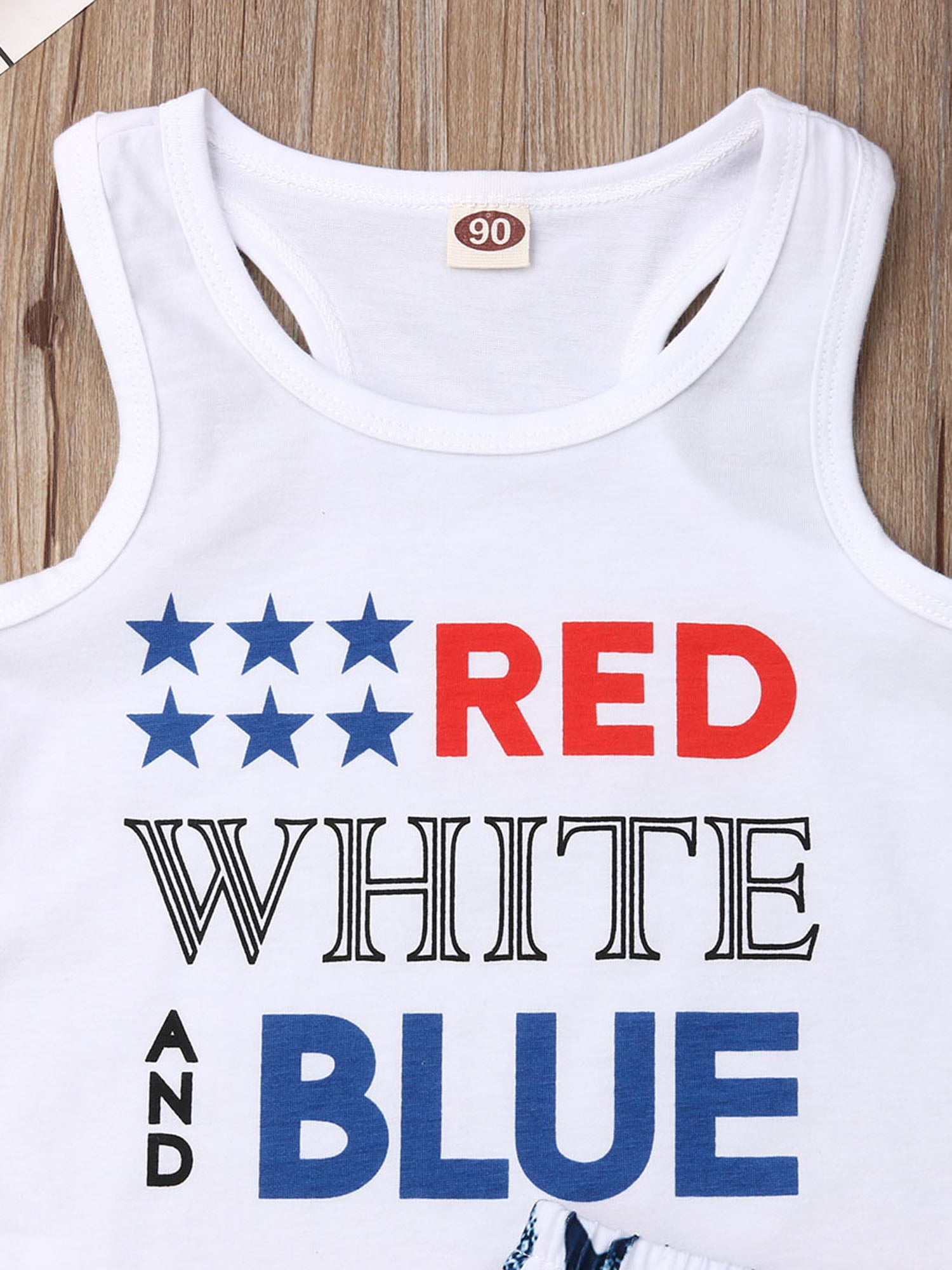 4th of July Baby Boy Outfits shirt Independence Day Tank Tops Infant toddler boys sleeveless shirt shorts 2set