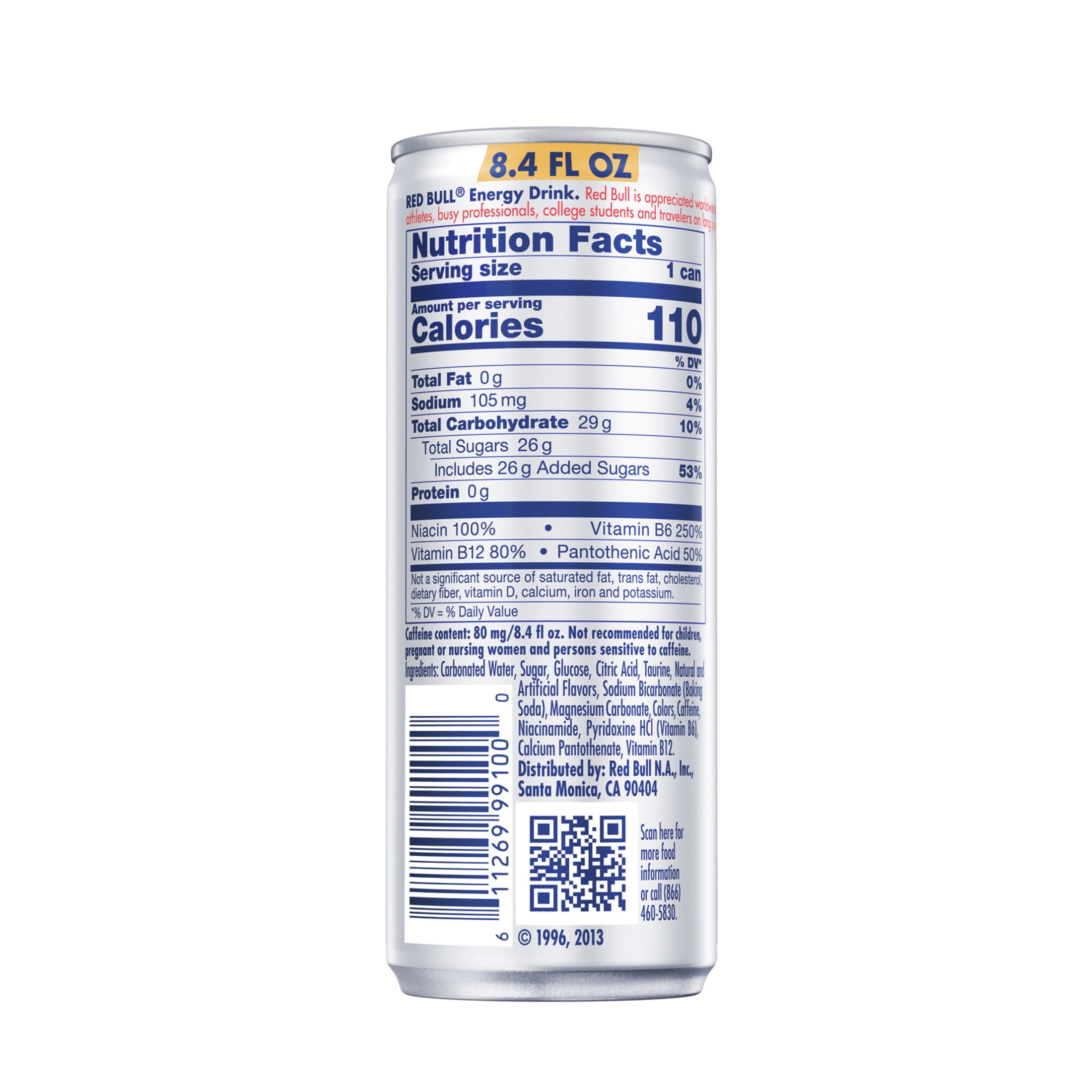 Red Bull Energy Drink, 80mg Caffeine, 8.4 fl. oz., Pack of 12 Cans