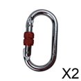 thumbnail image 1 of Mosquetón para escalada en roca ,Mosquetón con bloqueo para escalada en roca hebilla 25KN ,Conector para exteriores hamaca Tornillo maestro Engranaje de bloqueo ,Gancho de seguridad de, 1 of 7