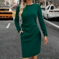 thumbnail image 5 of ChaoHeng Women Dresses $5.00 Long Sleeve Dresses for Women 2025 Fashion Women's Spring/Summer Temperament Long Sleeve Round-Neck Dress, 5 of 5