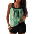 thumbnail image 2 of uublik Tankini Swimsuits for Women Two Piece Bathing Suit Built in Bra Swimsuit Modest Swim Top with Shorts Multicolor, 2 of 5