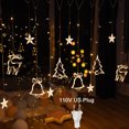 thumbnail image 3 of Christmas Fairy Curtain String Lights 3.4M LED Star Deer 220V 110V Garland Festoon For Xmas Tree New Year Navidad Party Decor, 3 of 5