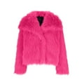 thumbnail image 5 of Olyvenn Women Faux Fur Cropped Coat Winter Warm Fuzzy Outwear Lapel Open Front Long Sleeve Cardigan Jackets with Pockets Hot Pink S, 5 of 6