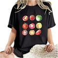 thumbnail image 4 of Njoeus Going Out Tops for Women Custom T Shirts Women's T Shirts Short Sleeve Tees Funny Fruit Graphic Tee Shirts Loose Summer Tops Cute Tops S-Xxl Oversized Graphic Tees for Women Summer Savings, 4 of 7