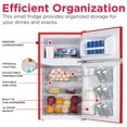 thumbnail image 5 of Frigidaire Retro 3.1 Cu ft Two Door Compact Refrigerator with Freezer, Red, 5 of 16