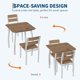 thumbnail image 3 of Compact elegance 3-piece dining set para two featuring thick wood grain tabletop forrado sillas & sturdy metal frame ideal para para small spaces, 3 of 8