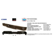 REAR STEP BUMPER BLACK FOR STYLESIDE w/o PARK ASSIST SENSOR HOLES w/o TOW