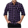 thumbnail image 5 of Chiccall Mens Vintage Flannel Shirts Classic Plaid Button Down Shirts Casual Comfy Long Sleeve Lapel Fall Fashion 2025 Tops, 5 of 6