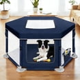 thumbnail image 1 of Parque Infantil para Perros, 42.51 X 42.51 X 26 Pulgadas, Portatil Parque para Mascotas, con Puerta, Cubierta, Durable Parque para Perros de Diseño Transpirable para Medianas y Pequeños Mascota (Azul), 1 of 8
