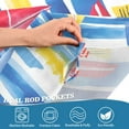 thumbnail image 4 of Yayeee Kitchen Valance Rod Pocket 54" x 18" Living Room Window Curtain, Red Hand Drawn Sailboats, 4 of 6
