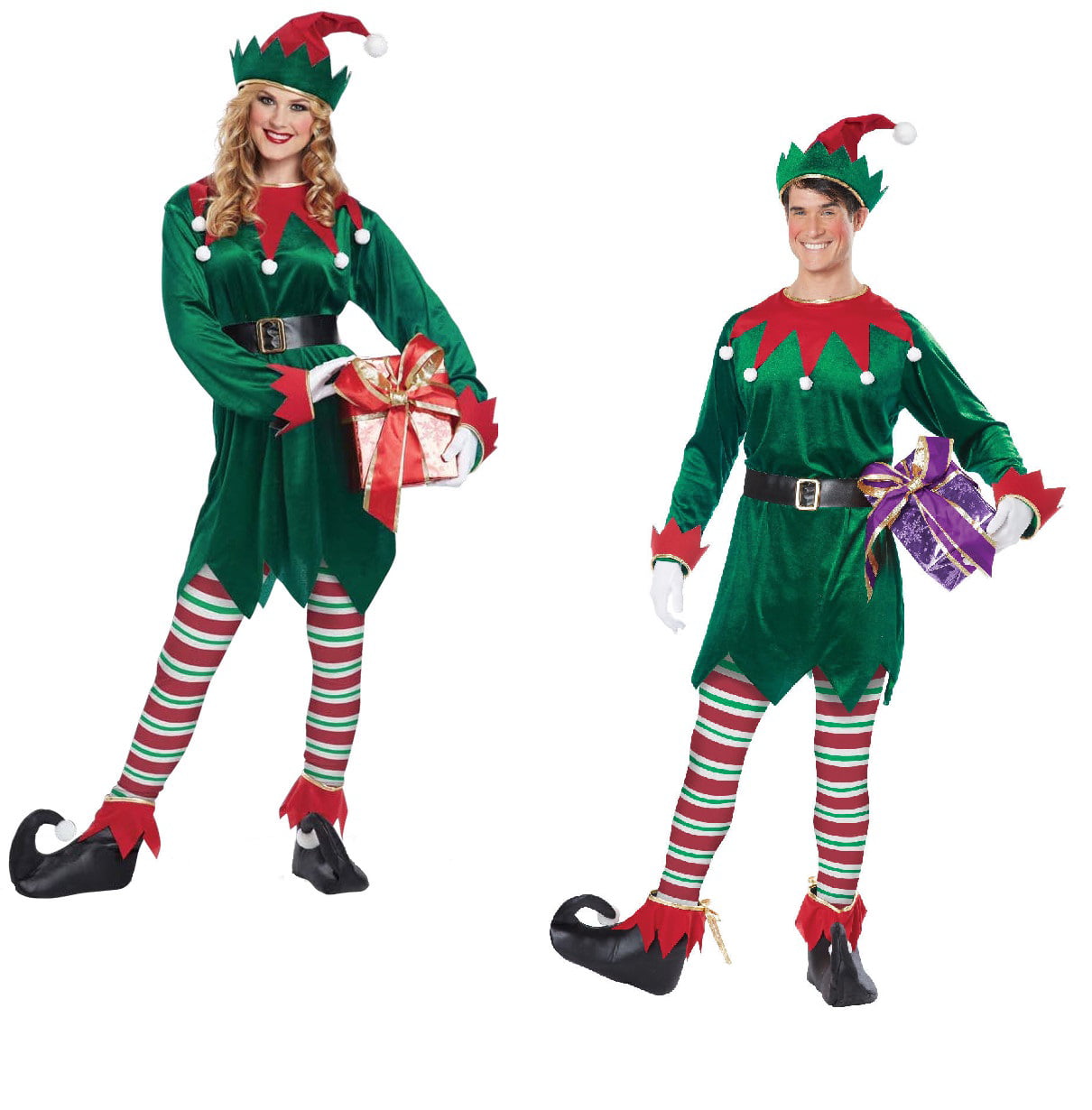 Femmes Festif Elf Costume Adulte Noël Santas Helper atelier Fancy Dress