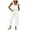 White, variant on qolati Women's 2 Piece Outfits Summer Lounge Sets Cotton Linen Sleeveless Square Neck Linen Tank Crop Top Wide Leg Pants Matching Sets