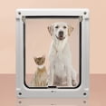 thumbnail image 2 of Puerta mosquitera para mascotas, puerta mosquitera con cerradura, puerta magnética autoblocante, kit de seguridad para perros grandes, blanco, 2 of 5