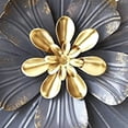 thumbnail image 3 of Decoración de Arte de Pared de Flores de Metal, Escultura Floral Rústica, Decoración Colgante de Pared de Arte de Pared 3D para Sala de Estar Interior, 3 of 6