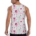 thumbnail image 3 of Easygdp Lilies Flowers Men's Tank Top, Sleeveless Muscle T Shirts, Breathable, Quick-Dry, Loose for Gym, Running, Fitness - Large, 3 of 9