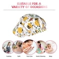 thumbnail image 7 of KLL Bee and Flowers Pattern Shower Cap & Bath Cap for Women,Reversible Oversized Waterproof Shower Caps for all Hair Lengths,Elastic Reusable Bathing Hair Cap, 7 of 7