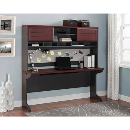 Ameriwood Home Pursuit Hutch Cherry Gray Com Ameriwood Home Pursuit Hutch Cherry