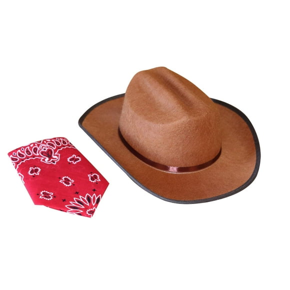 Sombrero vaquero Aeromax Junior con bandana marrón