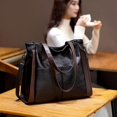 thumbnail image 2 of Bolso de hombro de lona de estilo de gran capacidad para mujer, bolso de mano de moda, bolso de mano sencillo, 2 of 5