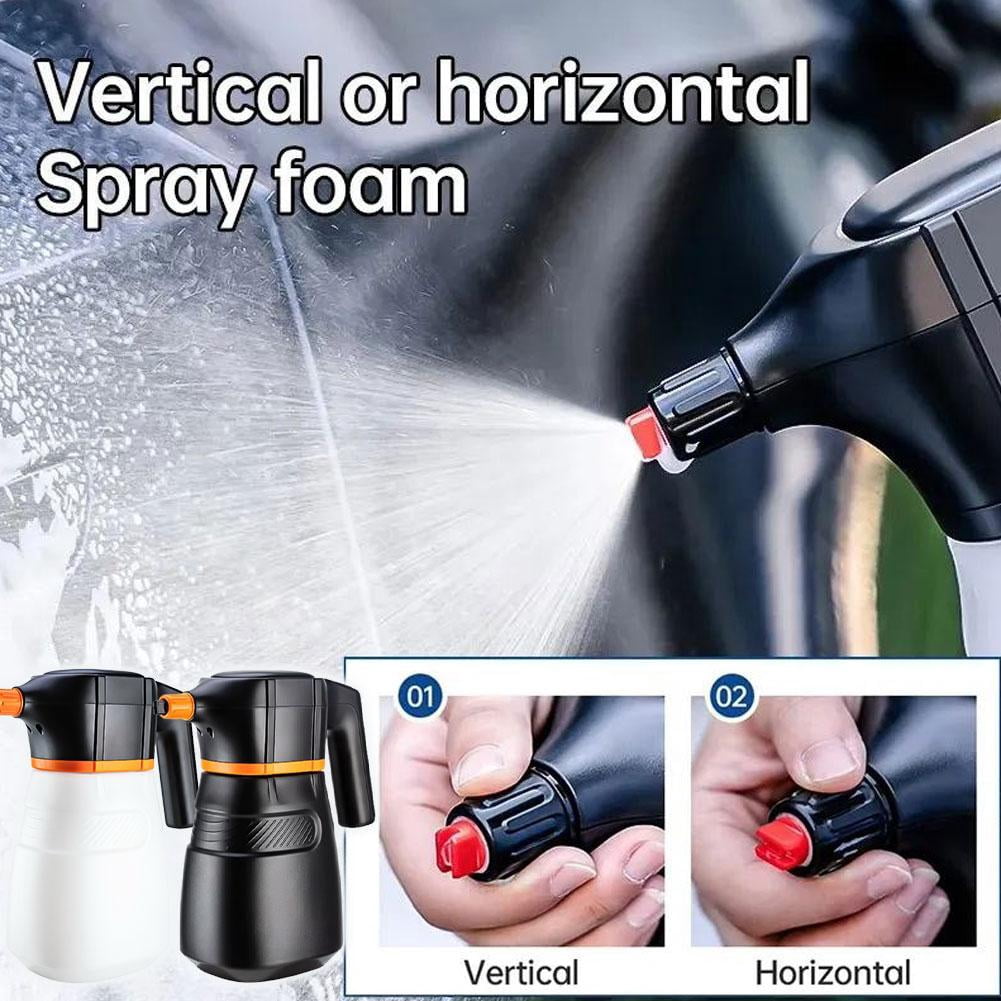Electric Foam Sprayer for Car Washing, Rechargeable Pressure Foam Cannon, Portable Car Wash Soap Sprayer