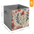 thumbnail image 6 of Collapsible Oxford Fabric Storage Cubes with Handles, Large Mid Foldable Oxford Cloth Bins Set of 2/6, Closet Organizers for Shelves Clothes Home Kitchen Toy - Wildflower Floral-1, 6 of 7