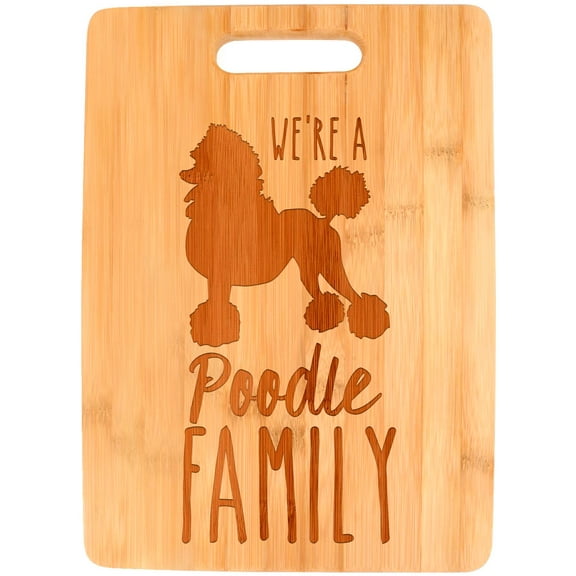 ThisWear Poodle Dog Mom We're A Poodle Family Dog Lover Big Rectangle Bamboo Cutting Board