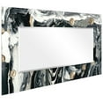 thumbnail image 5 of Empire Art Direct Ebony & Ivory Rectangular Beveled Mirror on Free Floating Reverse Printed Tempered Art Glass, 72" x 36" x 0.4", Ready to Hang, 5 of 10