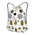 thumbnail image 3 of XMXT Waterproof Gym Bag, Christmas Decoration Design Print Drawstring Backpack for Men, s, 3 of 8