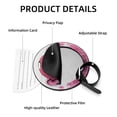 thumbnail image 4 of Pink Monkey Gorilla 2Pcs PU Leather Round Luggage Tags with Privacy Cover and Name ID Tag for Suitcase, Handbags, Backpacks, School Bags, 4 of 6