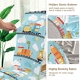 thumbnail image 5 of Yayeee 4 Pack Dining Chair Covers Stretch Parson Chairs Slipcovers Seat Protector, Cartoon Train Pattern, 5 of 6
