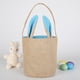 thumbnail image 1 of Cesta de huevos de Pascua para niños, bolsa de arpillera de conejito para llevar dulces y regalos para festivales, fiestas, vacaciones, azul claro brillar Hogar, 1 of 6