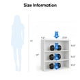 thumbnail image 6 of EDX 3 Tier Bookcase Storage, 40 Inch Large Tall Floor Standing Open Bookshelf for Home Office, Living Room, and Bedroom, White, 6 of 6