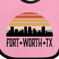 thumbnail image 4 of Inktastic Fort Worth Texas Skyline Retro Boys or Girls Baby Bib, 4 of 4