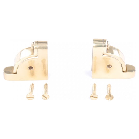 Pair Carpet Stair Rod Brackets Solid Brass Swivel Hinge | Renovator's Supply