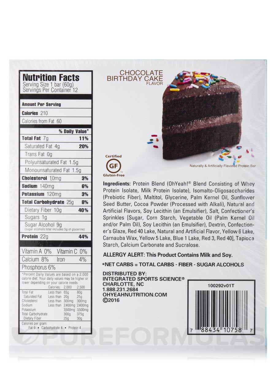 One Brands One 12 Bars Chocolate Birthday Cake Walmart Com