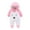 Pink, variant on Newborn Baby Bear Onesie Snowsuit Winter Footie Fleece Romper Hooded Jumpsuit Infant Coat for Girls Boys Blue 9-12 Months