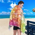 thumbnail image 4 of Coolnut Beach Towels Rainbow Glitter Camping Towels Sparkle Sand Free Beach Towel, 30"x60" Large Beach Towels Quick Dry Bath Travel Towels Pool Yoga Beach Mat for Men Women, 4 of 6