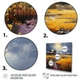 thumbnail image 3 of Designart "Yellow Barn Minimalsim horizon I" Countryside Floater Framed Wall Decor, 3 of 7