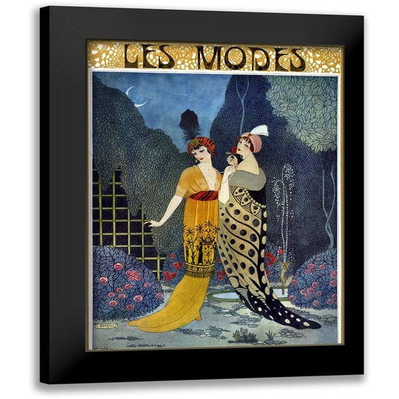 Vintage Apple Collection 12x14 Black Modern Framed Museum Art Print Titled - Art Deco Fashion Ladies