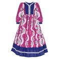 thumbnail image 1 of Jizyo Robe Maxi Abayas Musulmanes pour Filles, une Pièce, Manches Longues, Robe de Prière Islamique, Robe de Caftan Arabe, Rose Rouge 140/7 Ans, 1 of 7