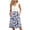 Blue, variant on Women's Color Block Print Midi Sundress Sleeveless V-Neck Casual Dress with Button Front Pockets Loose Swing Fit for Street Style and Shopping ,BlackM